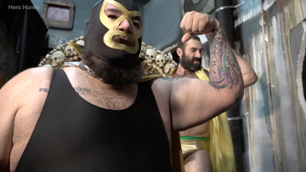 Steel Man Stripped & Double-Teamed! Steel Man vs. Golden Terror & Golden Wheeler